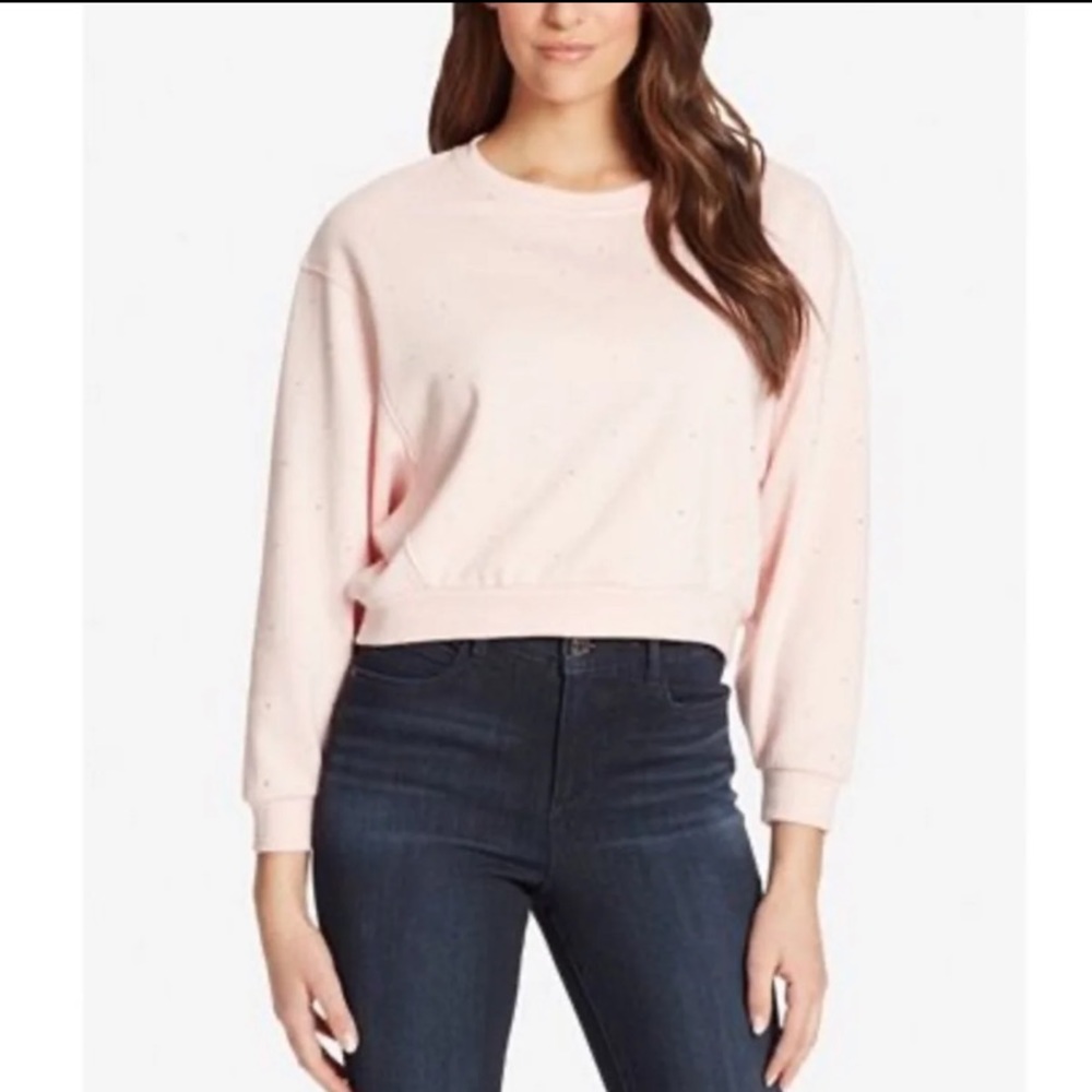Skinnygirl studded “diamond” sweatshirt